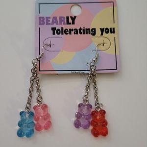 Gummy bear dangle earrings